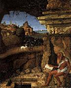 Giovanni Bellini St Jerome Reading in the Countryside oil on canvas